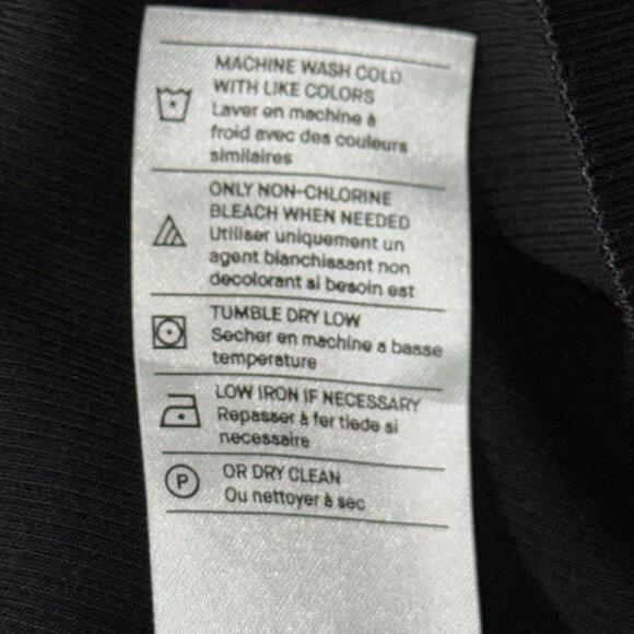 VINCE Women’s Elbow Sleeve Crew Neck T-Shirt in Black-Size X-Large - Picture 12 of 12